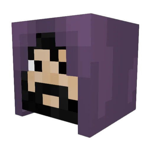 Metnie Minecraft avatar head, 3D render