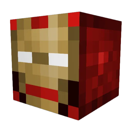 MetoSlav Minecraft avatar head, 3D render