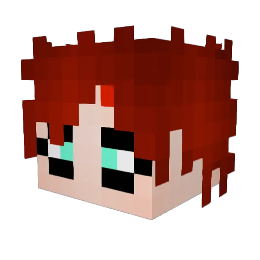 Metralha Minecraft avatar head, 3D render