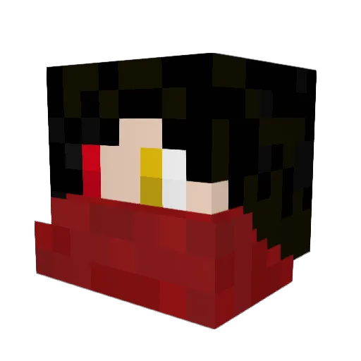 Metramort Minecraft avatar head, 3D render