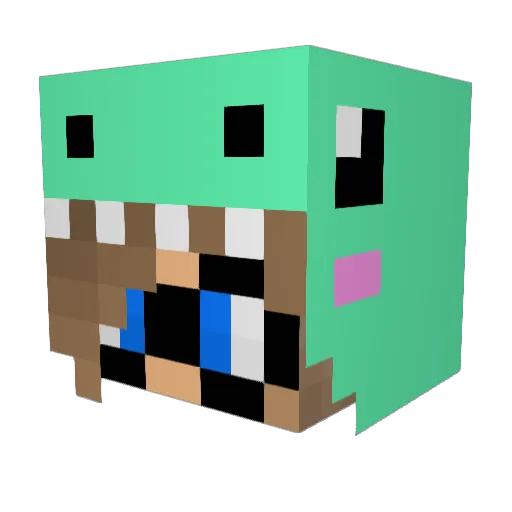 Metras9 Minecraft avatar head, 3D render