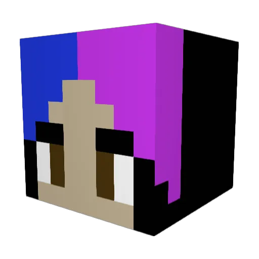 Metrho Minecraft avatar head, 3D render