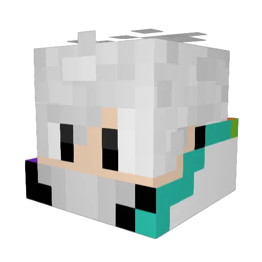 MetroZip Minecraft avatar head, 3D render