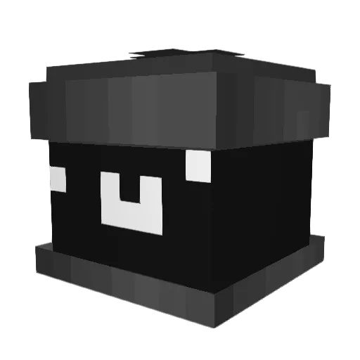 Metrogen Minecraft avatar head, 3D render