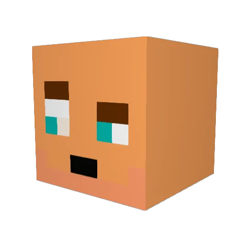 Metrologist Minecraft avatar head, 3D render