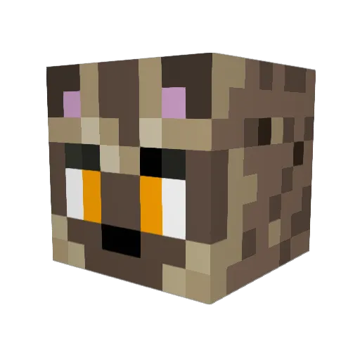 Metroph Minecraft avatar head, 3D render