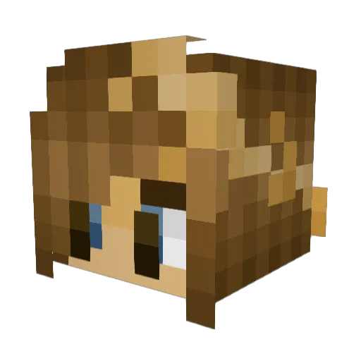 Metropoline Minecraft avatar head, 3D render