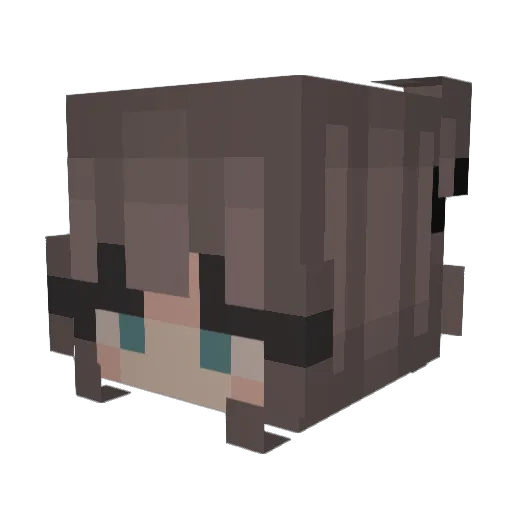 Metroredpanda Minecraft avatar head, 3D render