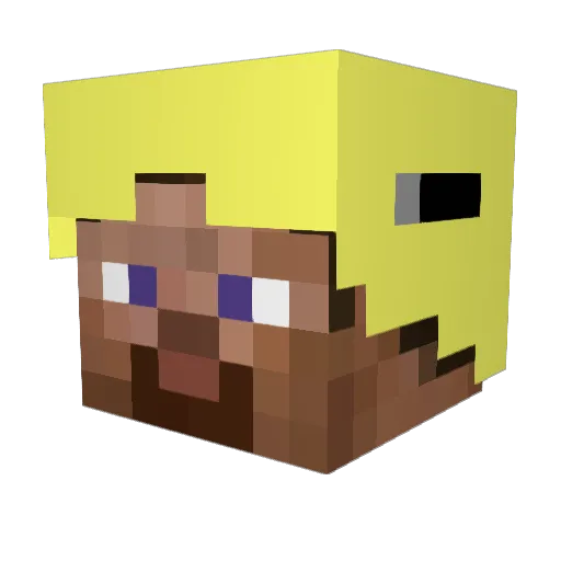 Mettalhead Minecraft avatar head, 3D render