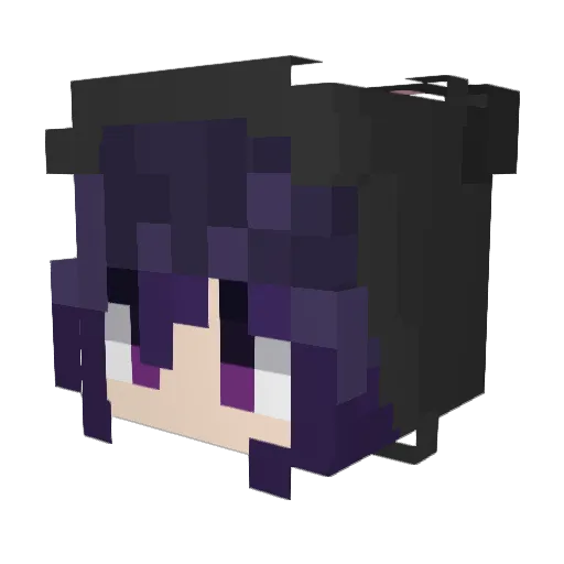Mettautomat Minecraft avatar head, 3D render