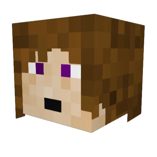 Mettbroetchen Minecraft avatar head, 3D render