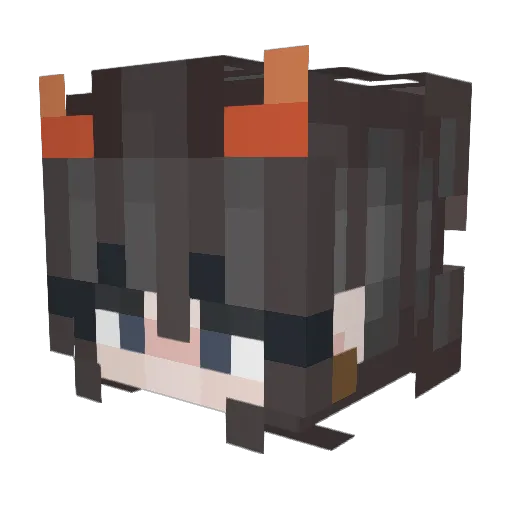 MettigelDrxp Minecraft avatar head, 3D render