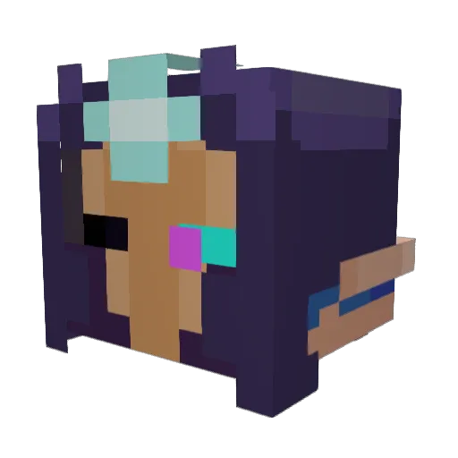 Mettotlk Minecraft avatar head, 3D render