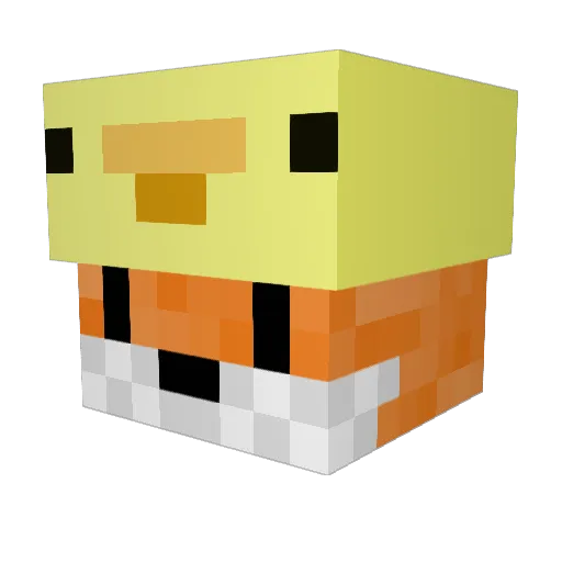 Metyranitar Minecraft avatar head, 3D render