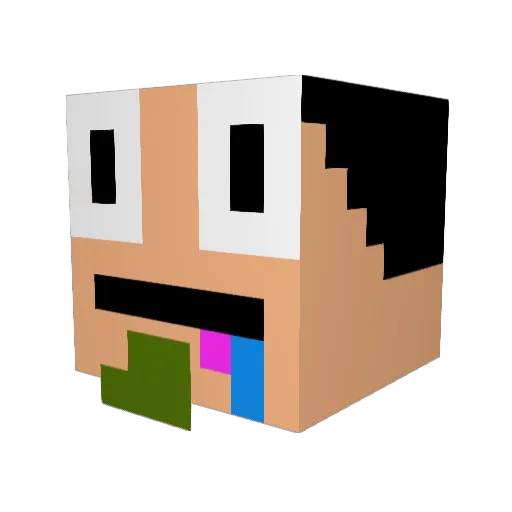 MeuShWeedWola Minecraft avatar head, 3D render