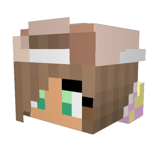 Meuchlor Minecraft avatar head, 3D render