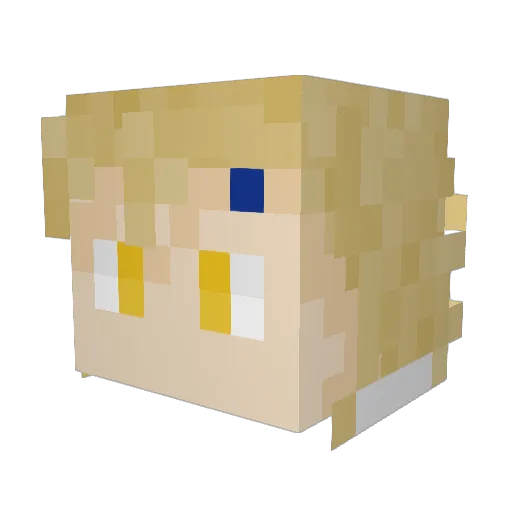 MeufSansPseudo Minecraft avatar head, 3D render
