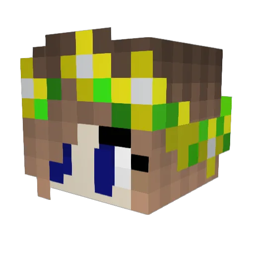 Meule007 Minecraft avatar head, 3D render