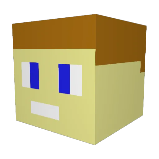 MeunierTheGoat Minecraft avatar head, 3D render