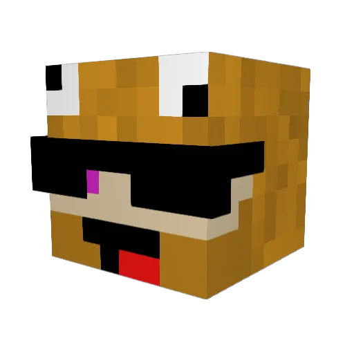 Mev16 Minecraft avatar head, 3D render