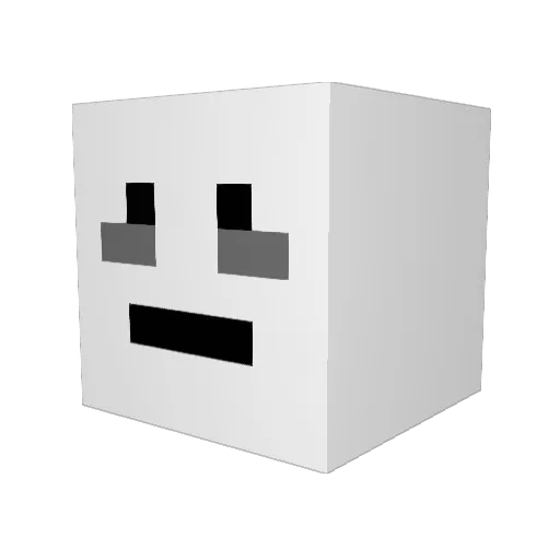 Mevid Minecraft avatar head, 3D render