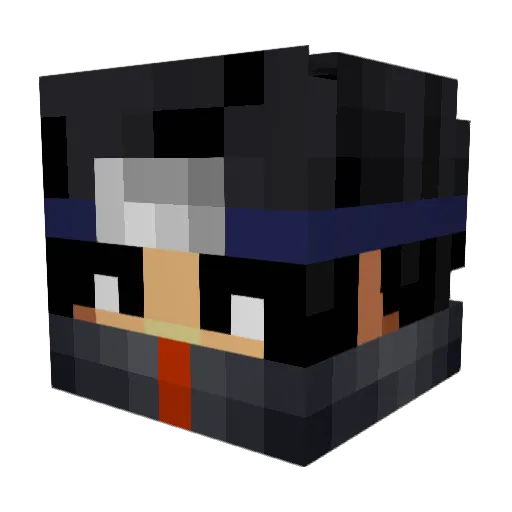 Mevoodo Minecraft avatar head, 3D render