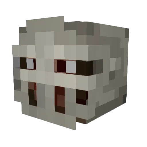 Mevthlack Minecraft avatar head, 3D render