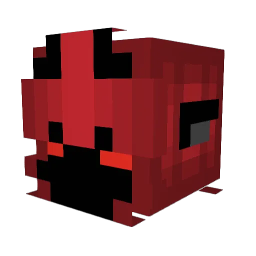 Mevvellian Minecraft avatar head, 3D render