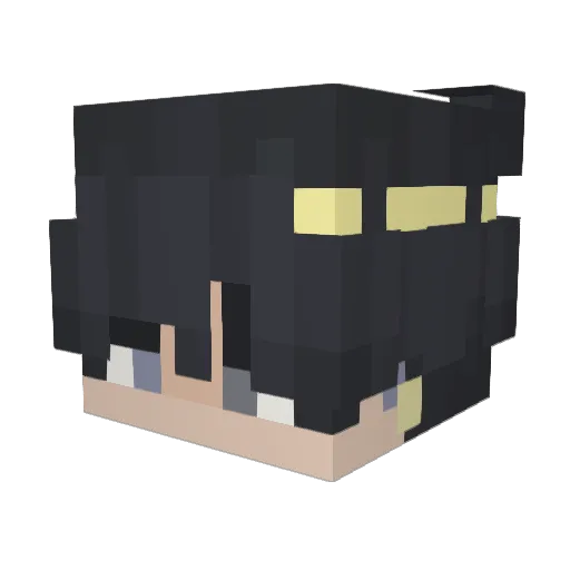 Mew256 Minecraft avatar head, 3D render