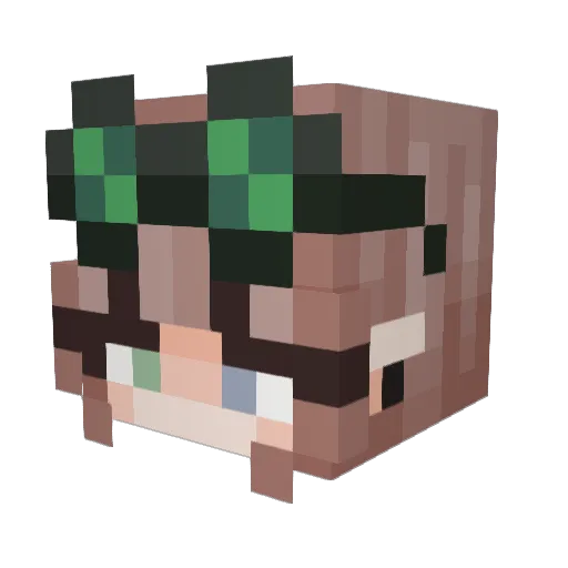 Mew3399 Minecraft avatar head, 3D render