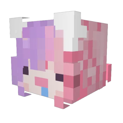 Mew87 Minecraft avatar head, 3D render