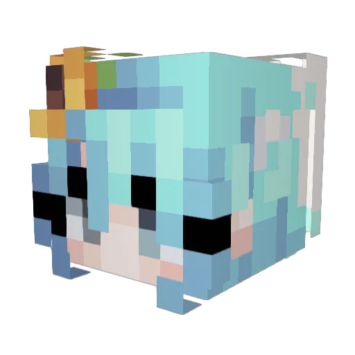 MewChaii Minecraft avatar head, 3D render