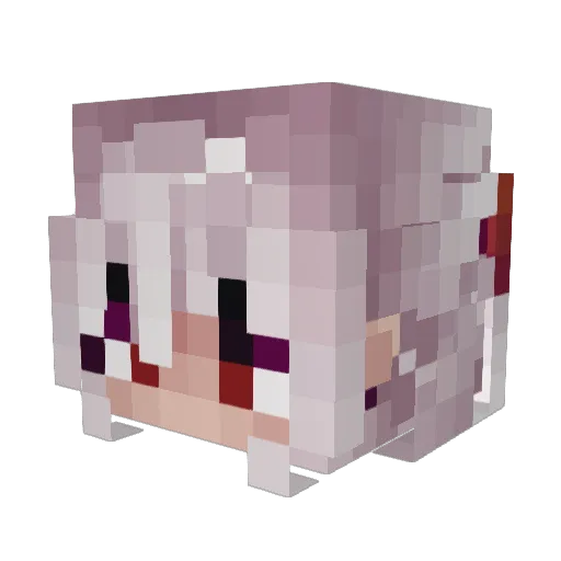 MewLee Minecraft avatar head, 3D render