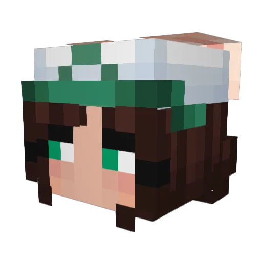 MewMarissa Minecraft avatar head, 3D render