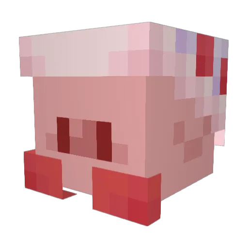 MewMewTron Minecraft avatar head, 3D render