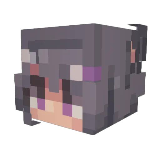 MewMiko Minecraft avatar head, 3D render