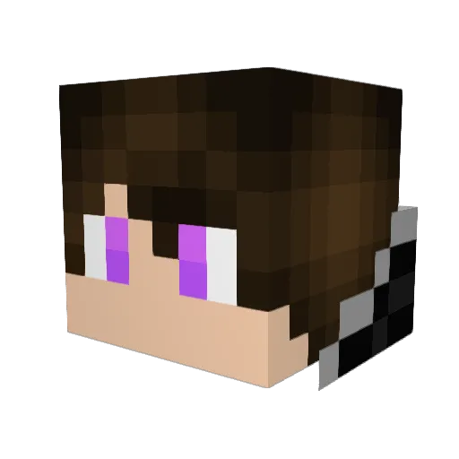 MewZzz Minecraft avatar head, 3D render