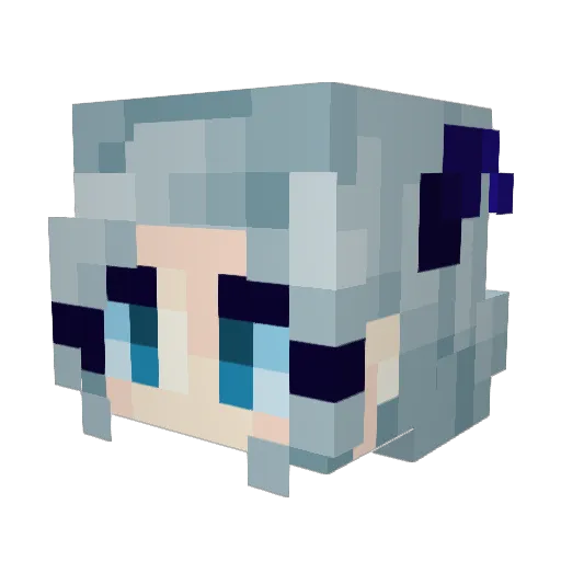 Mew__Emilia Minecraft avatar head, 3D render