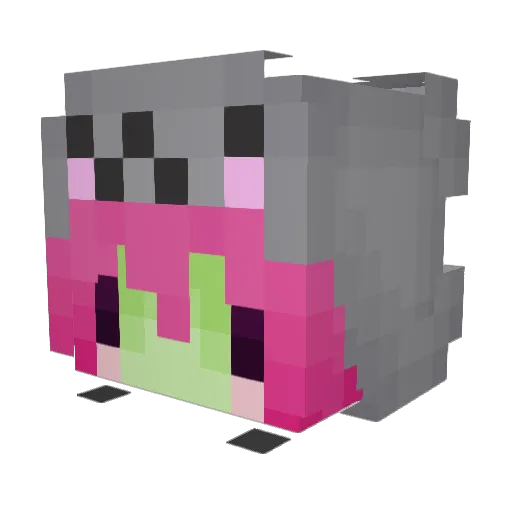 Mewclearfusion Minecraft avatar head, 3D render