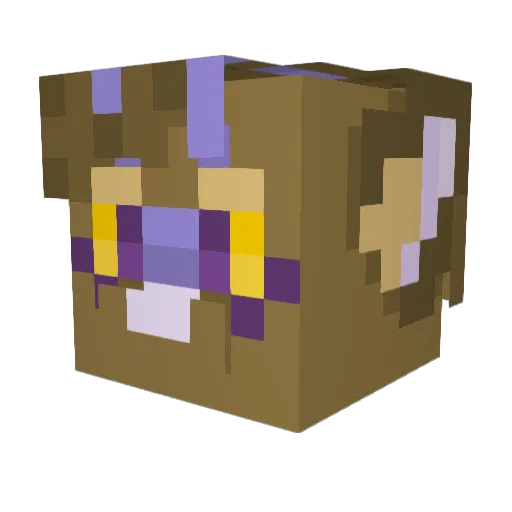 Mewdyne Minecraft avatar head, 3D render