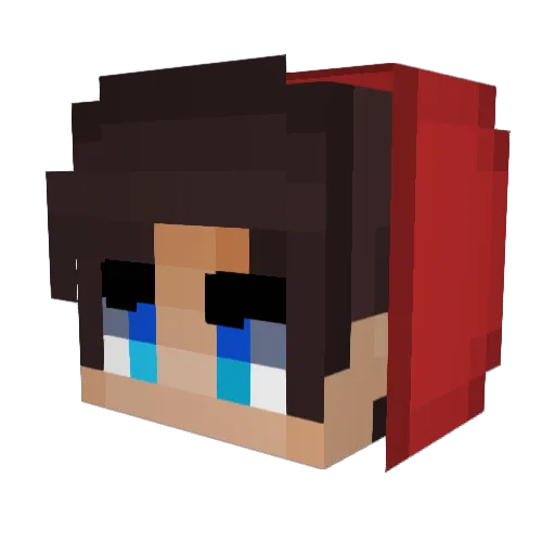 Mewing_Style Minecraft avatar head, 3D render