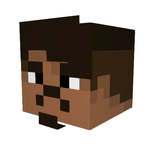 MewoTrash Minecraft avatar head, 3D render