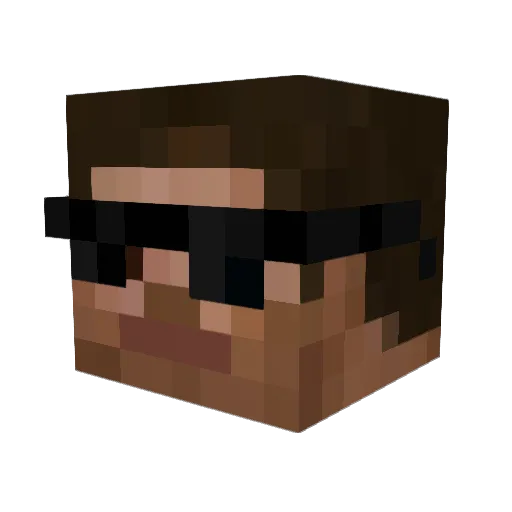 Mewonz Minecraft avatar head, 3D render