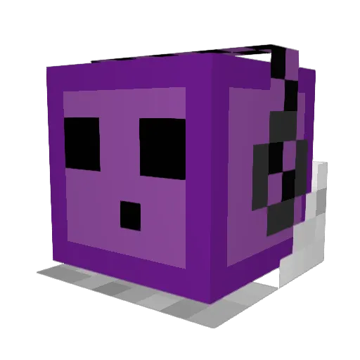 Mewsey Minecraft avatar head, 3D render