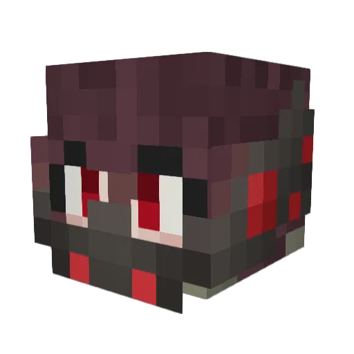 Mewsic Minecraft avatar head, 3D render