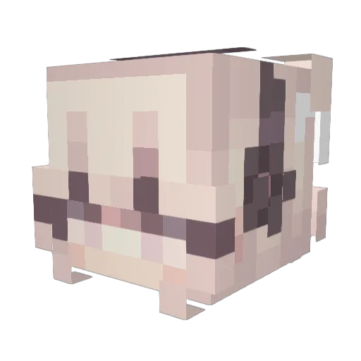 Mewskae Minecraft avatar head, 3D render