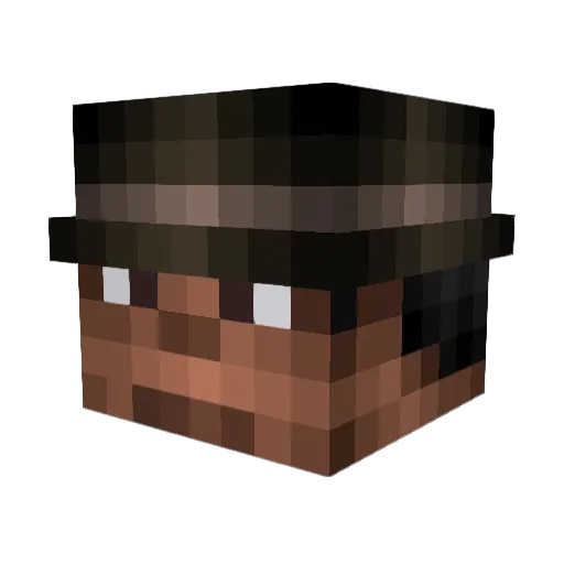 Mewt07 Minecraft avatar head, 3D render