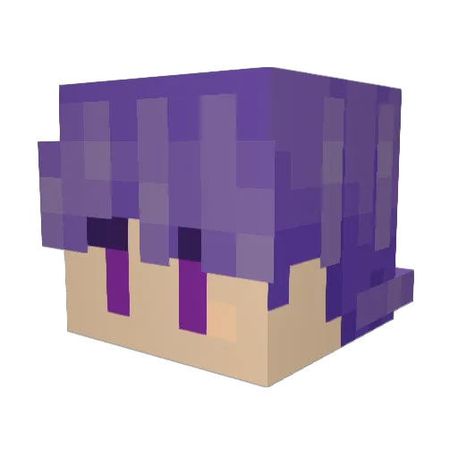 Mewtwo_244 Minecraft avatar head, 3D render