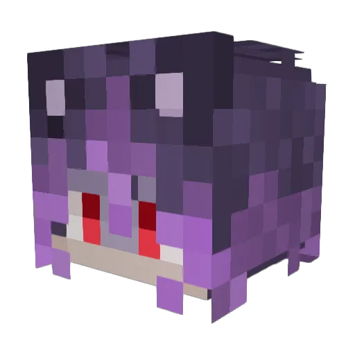 Mewwsu Minecraft avatar head, 3D render