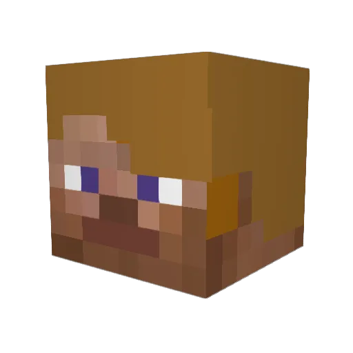 Mewyy99 Minecraft avatar head, 3D render
